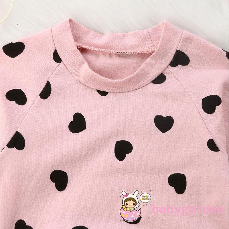 Baby Girl Lovely Heart Shape Pink Clothing Set
