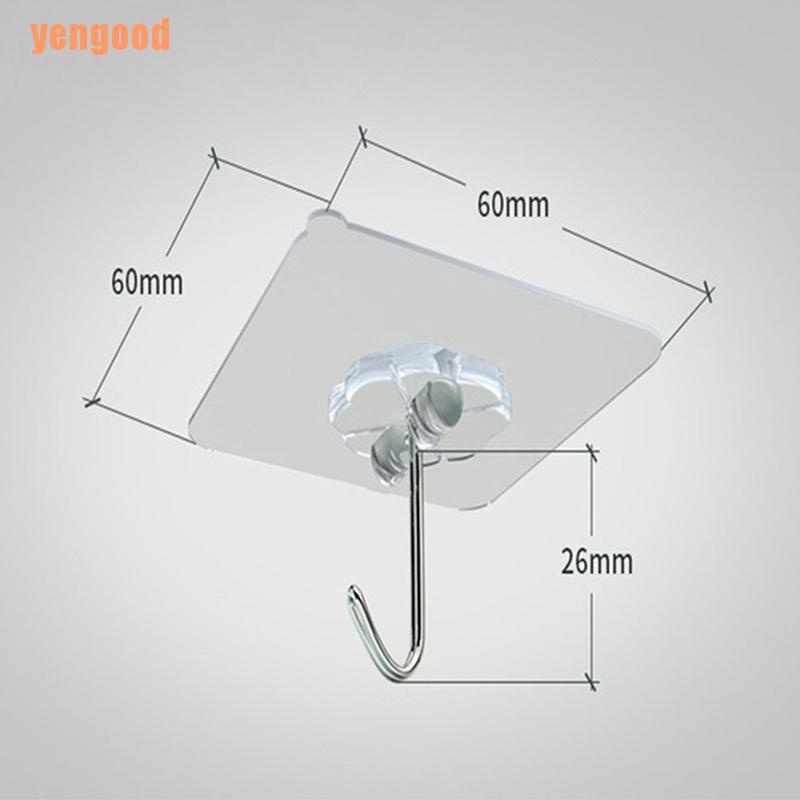 Móc Treo Đồ Gắn Tường Bằng Kim Loại Trong Suốt Tiện Lợi