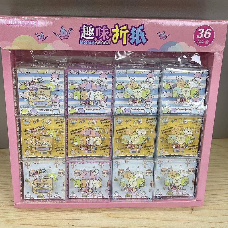 Giấy Origami Vuông 7.5 Cm Nhiều Mẫu Lựa Chọn - Giấy Xếp Hình, Giấy Gấp Hạc 2 Mặt Để Gấp Giấy 40pcs SAN-X SUMIKKO GURASHI Origami