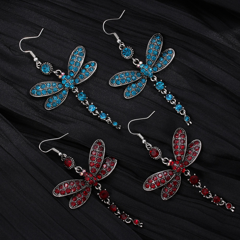 Hoa tai hình chuồn chuồn phong cách retro