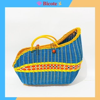 Giỏ đựng gà chọi có quai xách đan mây chắc chắn tiện lợi siêu đep nhiều màu