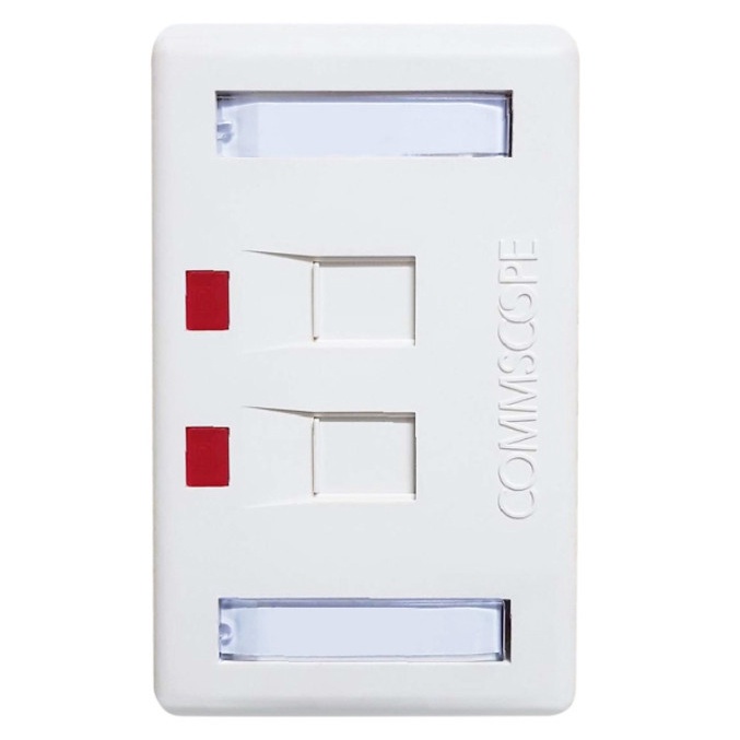 Mặt đôi ổ cắm mạng âm tường COMMSCOPE/AMP