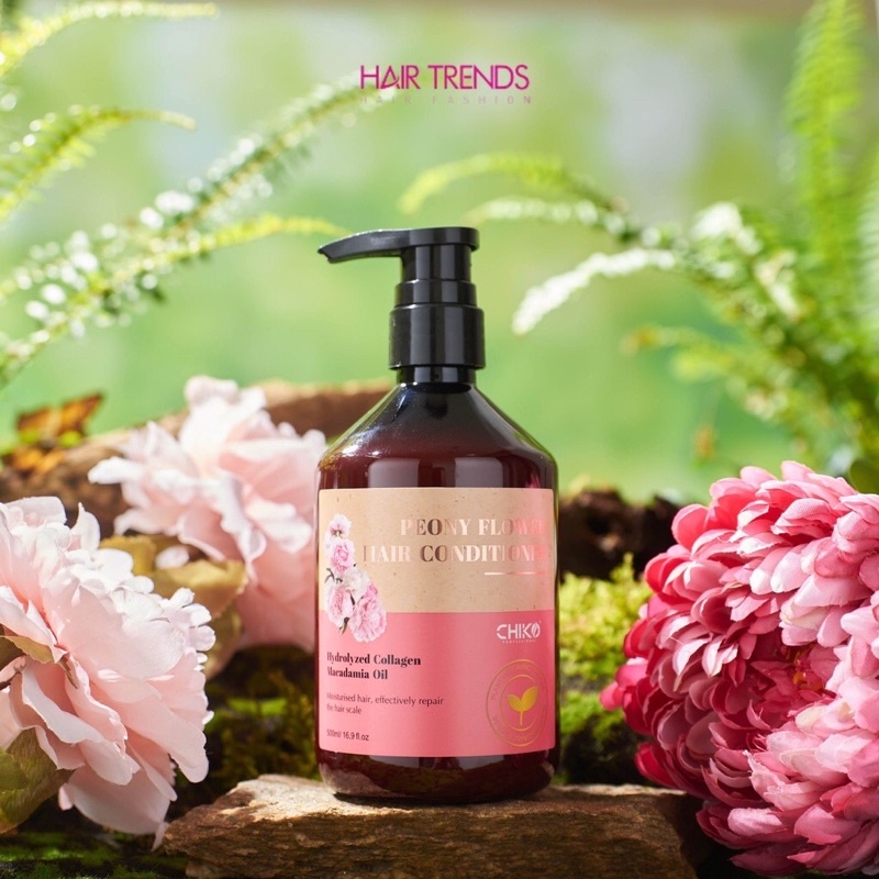 Dầu xả collagen tinh dầu hoa mẫu đơn Chiko siêu mềm mượt k bết dính