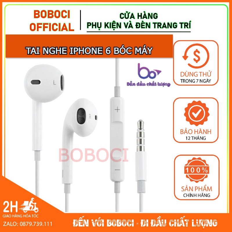 Tai nghe iphone 6 6s 6plus 6splus chân 3.5 hàng chuẩn chính hãng tặng hộp đựng - BH 12 THÁNG
