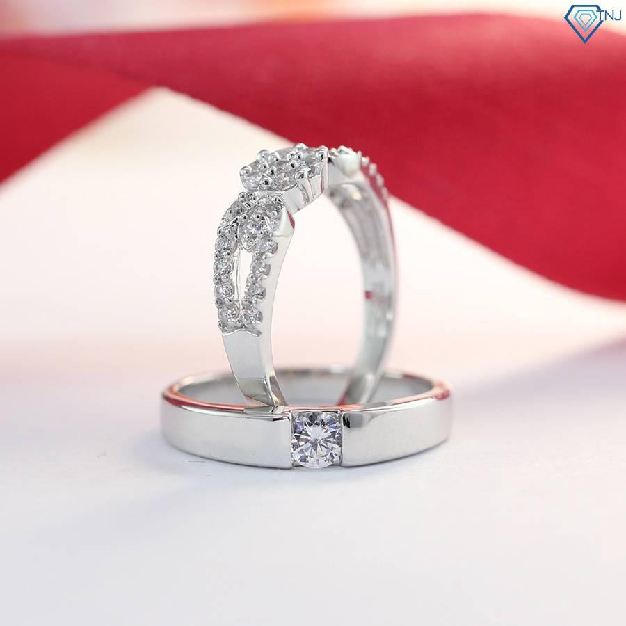 Nhẫn bạc cặp đôi nam nữ khắc tên theo yêu cầu ND0378 Trang Sức TNJ