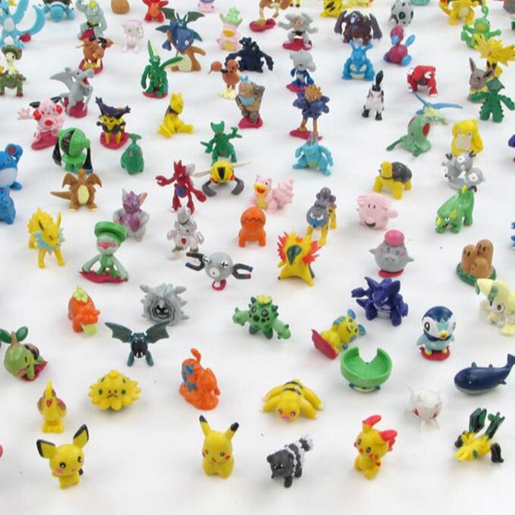 Mới Bộ 144 mô hình đồ chơi Pokemon Go Vinyl 3cm