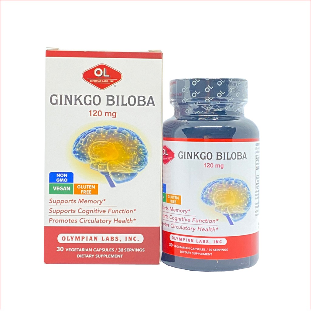 Olympian Labs GInkgo Biloba 120mg hộp 30 viên - Giúp cải thiện tuần hoàn não