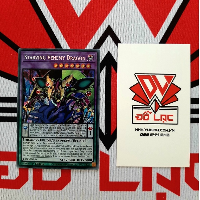 [ ĐỖ LẠC SHOP ] Thẻ Bài Yugioh Pen Starving Venemy Dragon - BROL-EN034 - Secret Rare 1st Edition