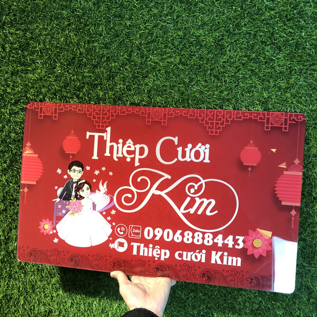 Bảng hiệu treo shop - Thiết kế và in tên theo yêu cầu - Kích thước 30x50cm