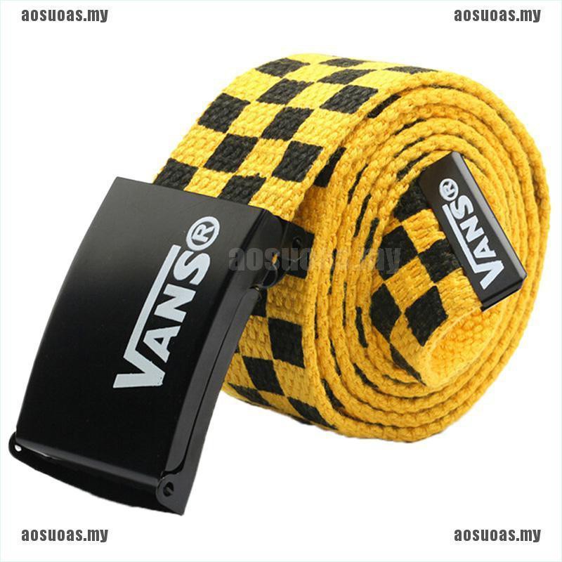 Thắt lưng bằng vải canvas họa tiết chữ VANS thời trang cho nam và nữ | BigBuy360 - bigbuy360.vn