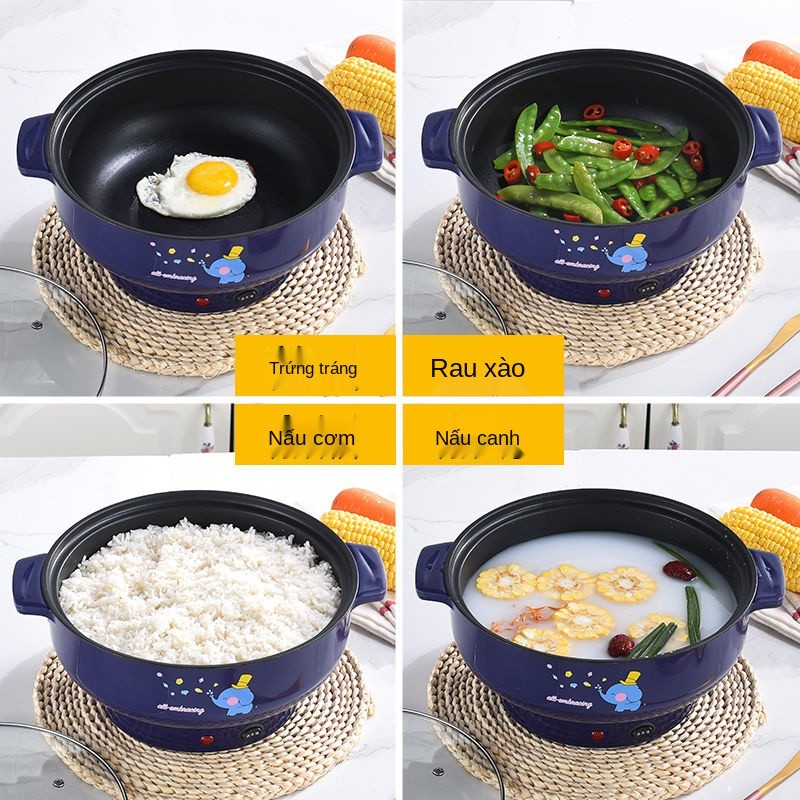▫✤Chảo chống dính đa năng ký túc xá, xá sinh viên Nồi cơm điện nhỏ, nấu phở, lẩu gia dụng <