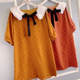 Đầm dáng suông thắt nơ tiểu thư 2 màu