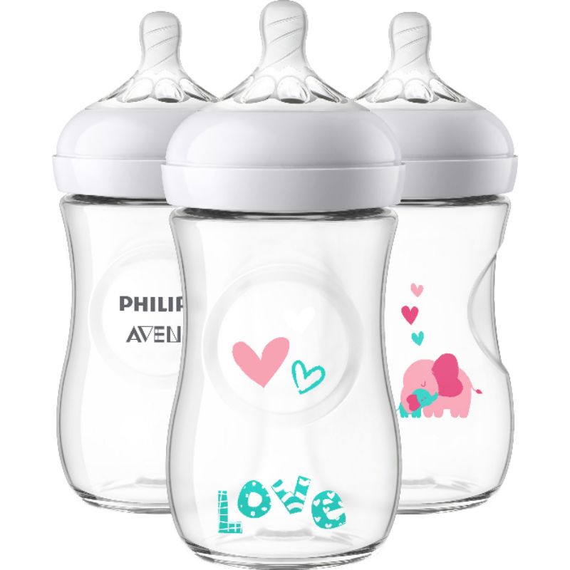 (3 size) Bình sữa cổ rộng Avent 120ml, 260ml, 330ml