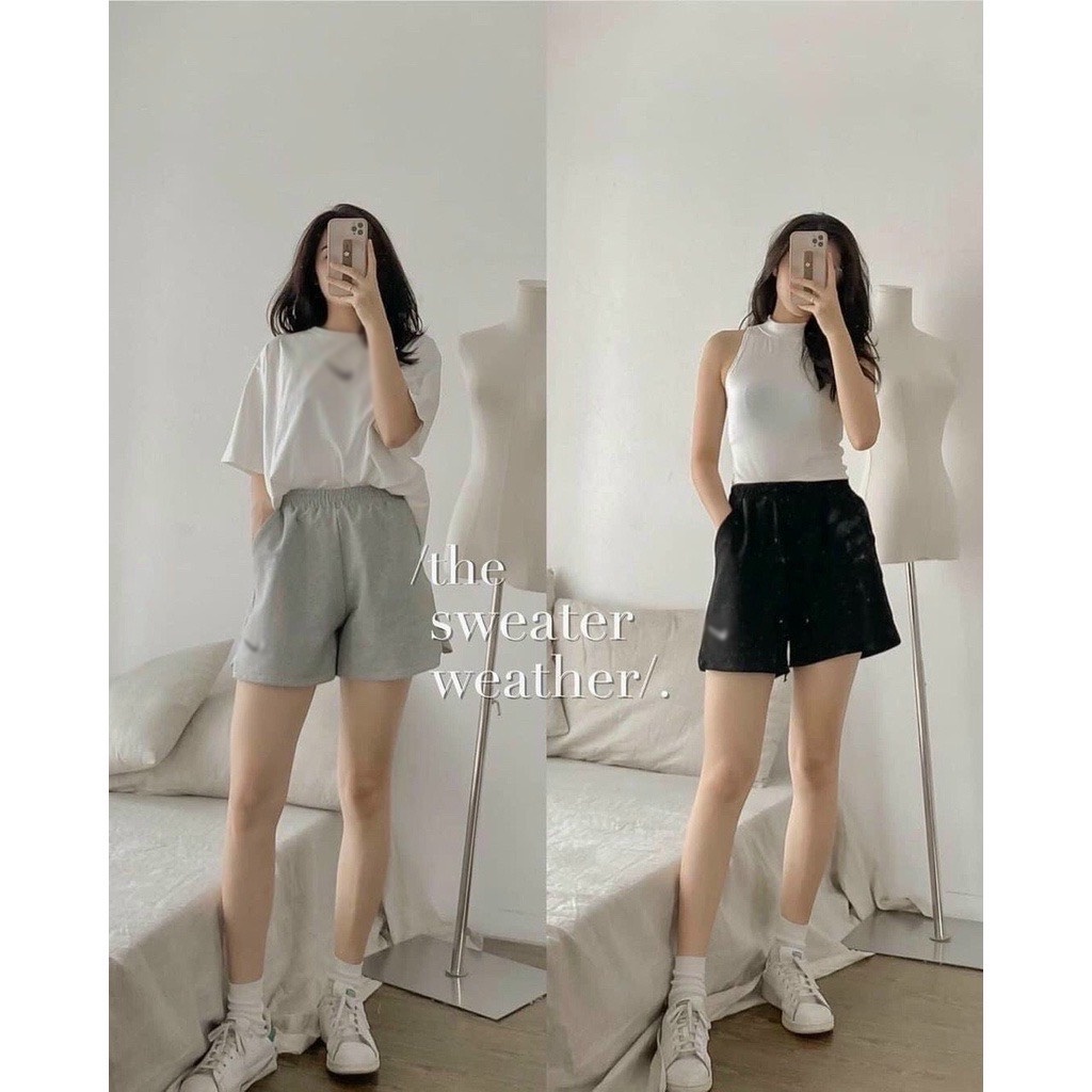 Set 3 quần đùi đồ nữ cá tính mùa hè, quần short nữ form thụng chất cotton da cá cao cấp