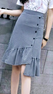 Chân Váy đuôi cá lệch tà dài eo 60-75cm