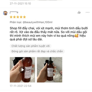 Xịt kích mọc tóc, làm dài tóc Tinh dầu bưởi