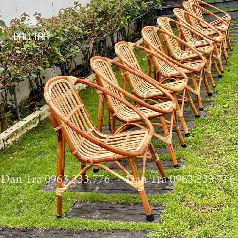 Ghế mây sò cao truyền thống, size to 70cmx60cmx84cm, ghế mây sò bầu cao cấp loại 1, nội thất mây tre Đan Trà