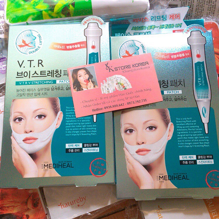 Mặt Nạ Nâng Cơ Mediheal VTR V-Line Stretching Patc hộp 4 miếng