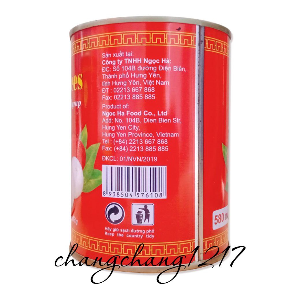 Vải Thiều Ngâm Đóng Lon Thanh Hà Lon 580gr