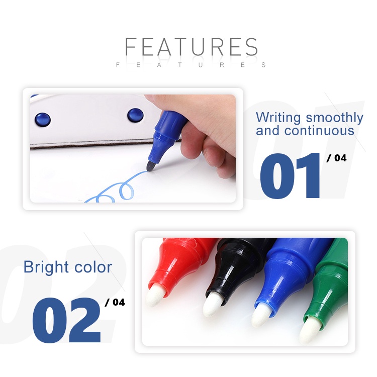 Bút lông nhấn Bida, bút bảng trắng.