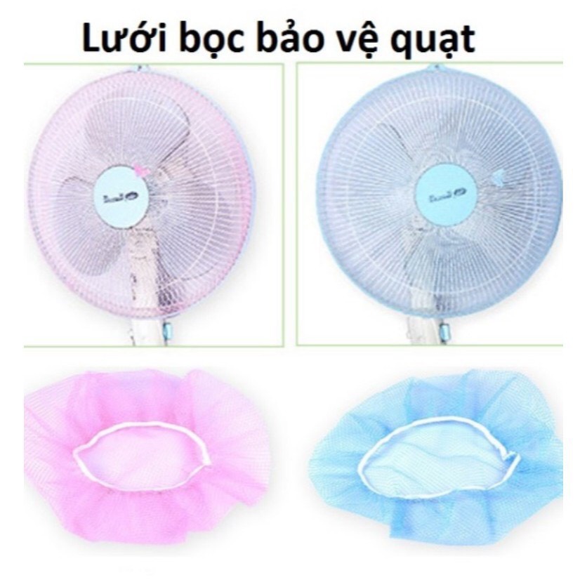 Lưới bọc quạt an toàn siêu tiện dụng có dây rút