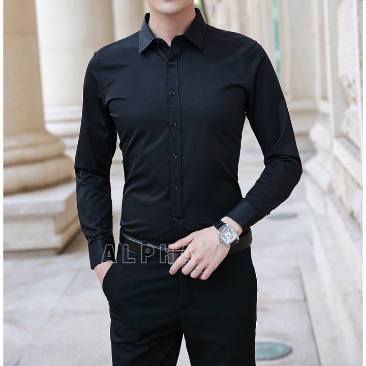 Áo sơ mi nam dài tay , vải lụa thái chống nhăn cao cấp JBAGY - SML