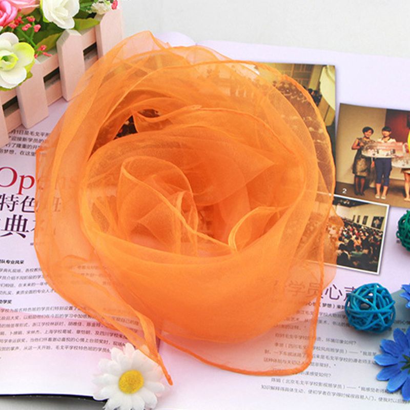 Set 12 khăn voan vuông nhiều màu sắc dùng làm đạo cụ trình diễn ảo thuật cho bé gái