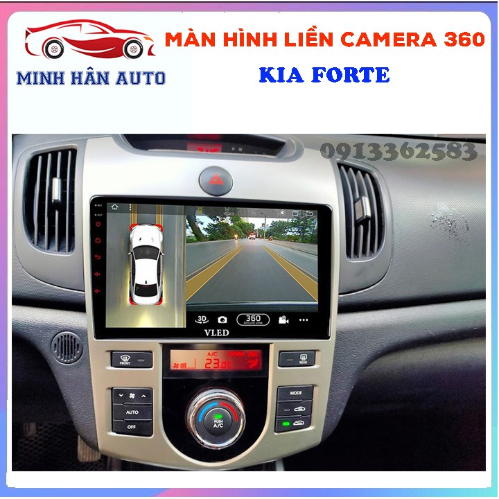 Bộ màn hình liền camera 360 cho xe KIA FORTE, màn hình ô tô, camera 360 oto, đồ chơi xe hơi