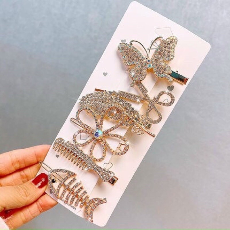 Kẹp tóc đính đá thời trang