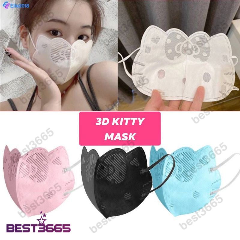 10 Chiếc Hello Kitty Dùng Một Lần Khẩu Trang Xanh Đen Hồng Nhiều Màu Sắc Nút Tai Chất Lượng Xuất Sắc &bull; Best3665