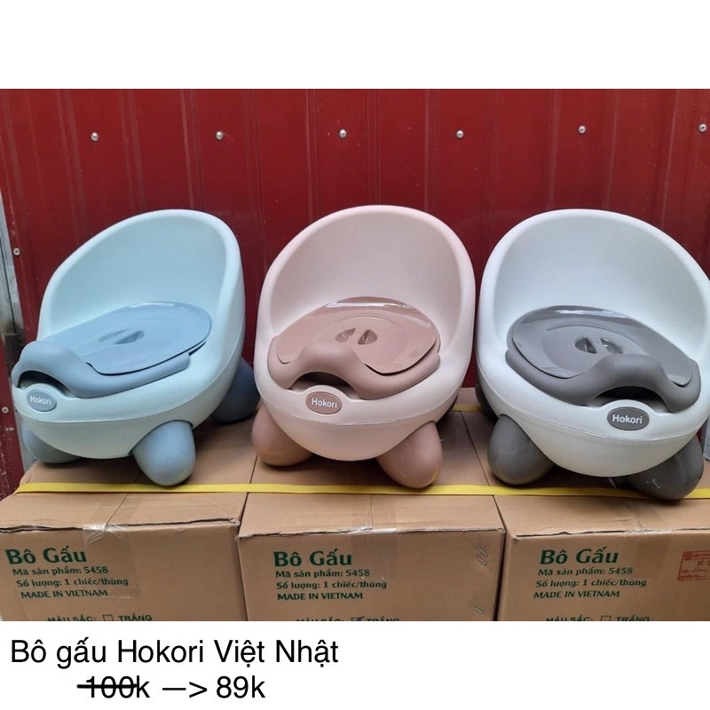 [𝑮𝑰𝑨́ 𝑯𝑼𝒀̉ 𝑫𝑰𝑬̣̂𝑻] Bô gấu Hokori Việt Nhật, có nắp đậy, Made in Việt Nam