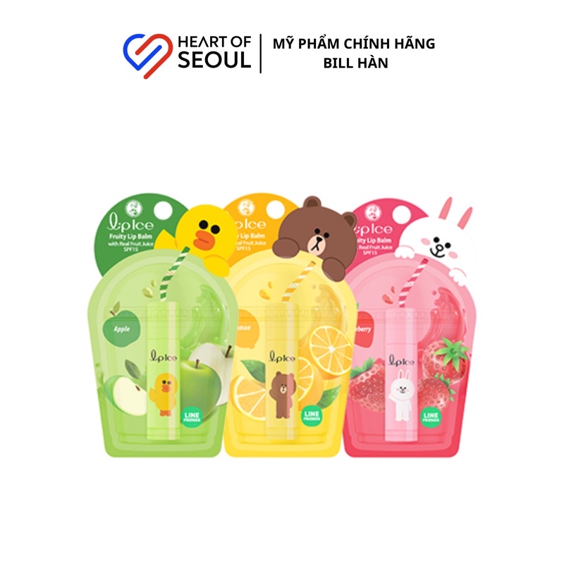 Son dưỡng Lipice Line Friends Lip Balm nội địa Hàn 3.5g (Bill Hàn)