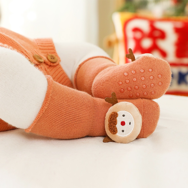 Vớ dày họa tiết Giáng sinh dễ thương cho bé từ 0-12 tháng tuổi