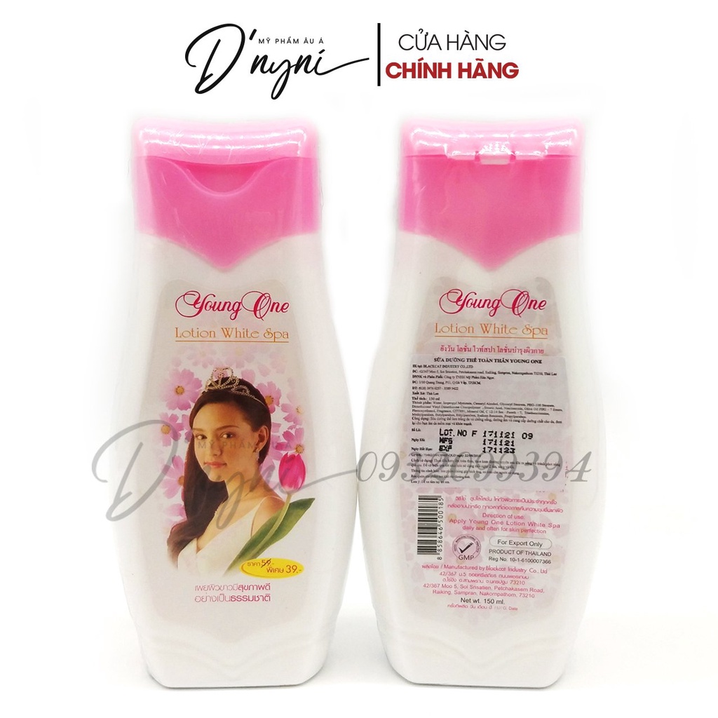 Lotion Sữa Dưỡng Thể Toàn Thân Cô Gái Tóc Xù White Spa Young One 150ml Thái Lan