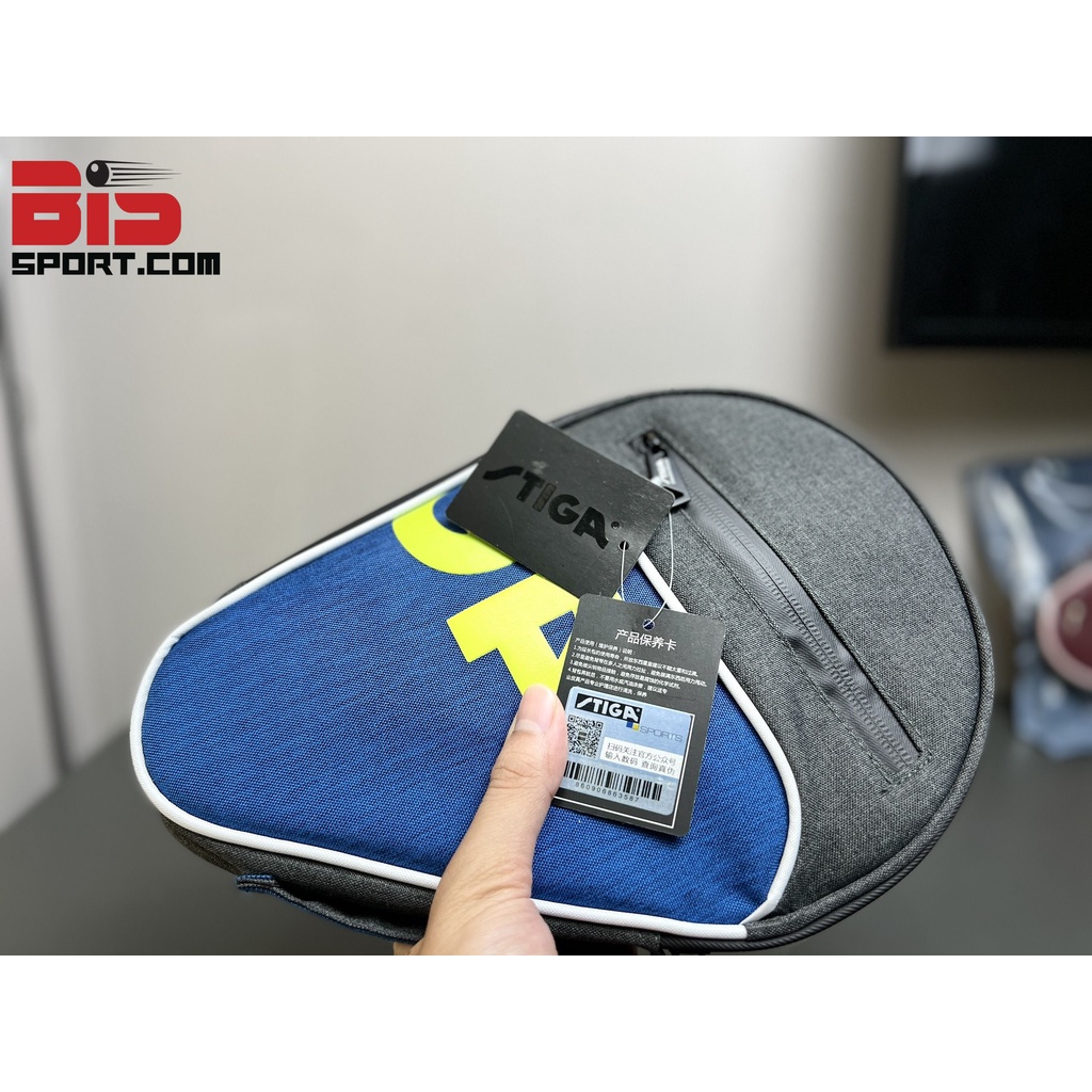 Bao Vợt Bóng Bàn Stiga Tròn Loại Vải Cao Cấp - Màu Đỏ Xám - Bao Nhỏ Gọn , Để Vượt Siêu Êm