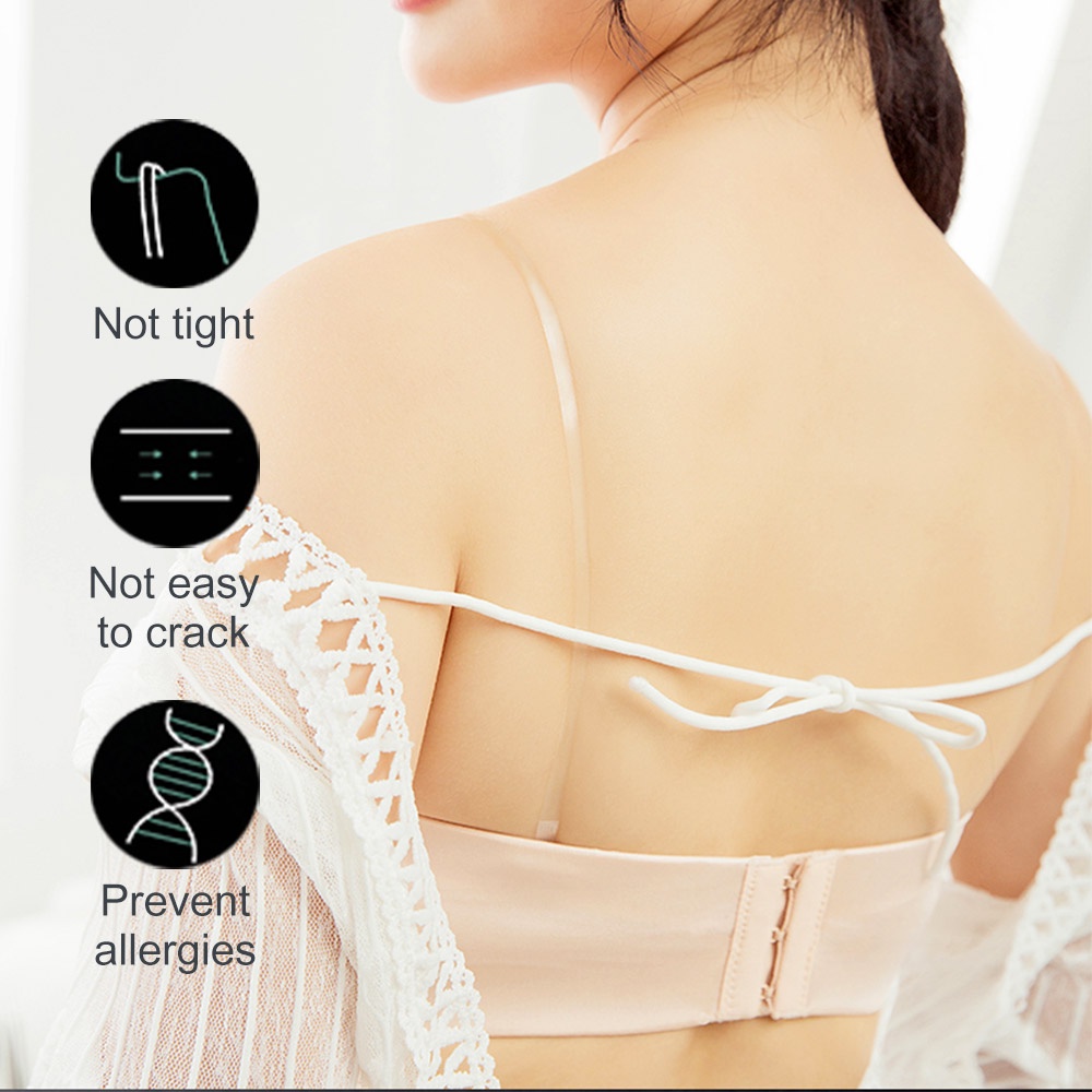 1 Cặp Dây Áo Ngực Trong Suốt Co Giãn Thời Trang Cao Cấp Có Thể Điều Chỉnh Cho Nữ