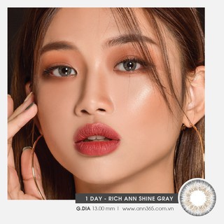 [LENS 1 NGÀY] Màu xám sáng cho mắt khô yếu Shine Gray Ann365 lens
