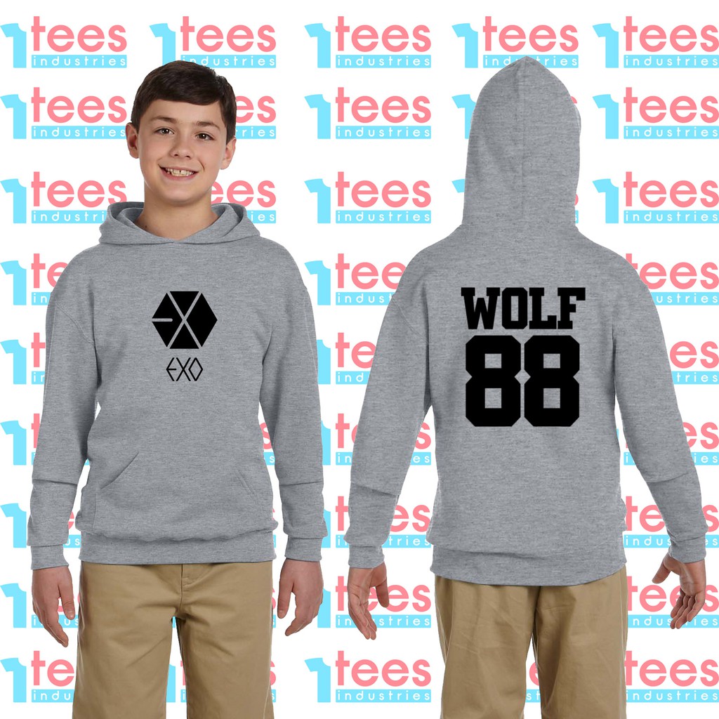 Áo Khoác Hoodie In Hình Exo Wolf 88 Thời Trang Cho Bé