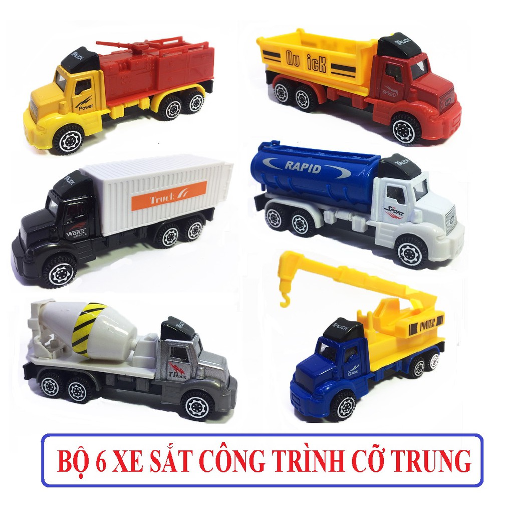 BỘ 6 XE CÔNG TRÌNH - CỠ TRUNG