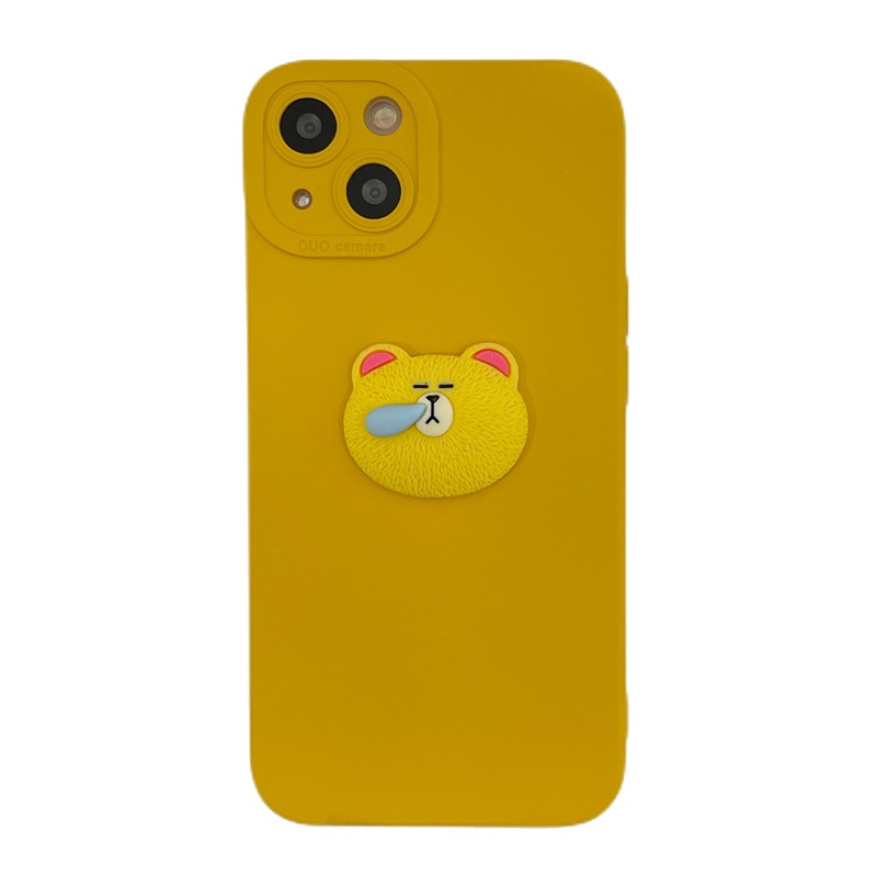 Ốp Điện Thoại Silicon Dẻo Hình Gấu Ngủ 3D Cho IPhone 13 13 Pro 13 Pro Max 12 12pro 12pro Max 11 11Pro 11Promax XSmax Xr X Xs 8 7Plus