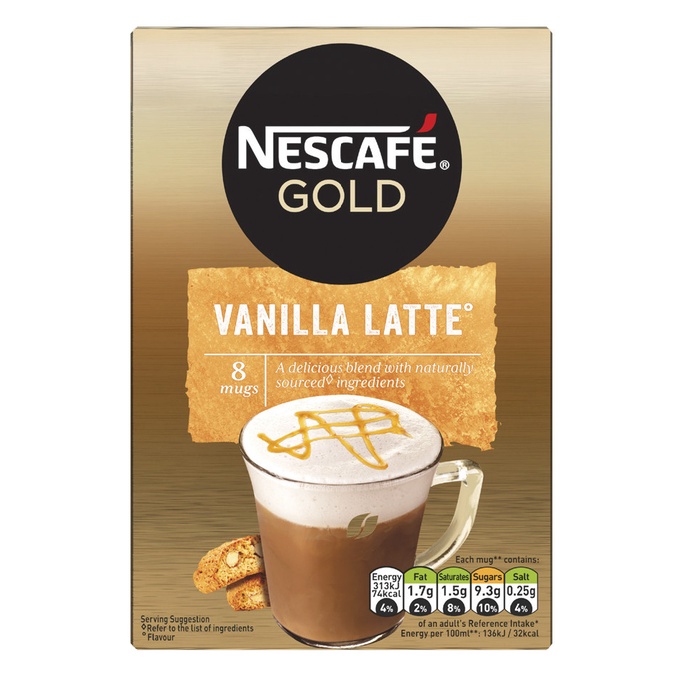 Cà phê hòa tan Nescafé gold vanilla Latte 148g