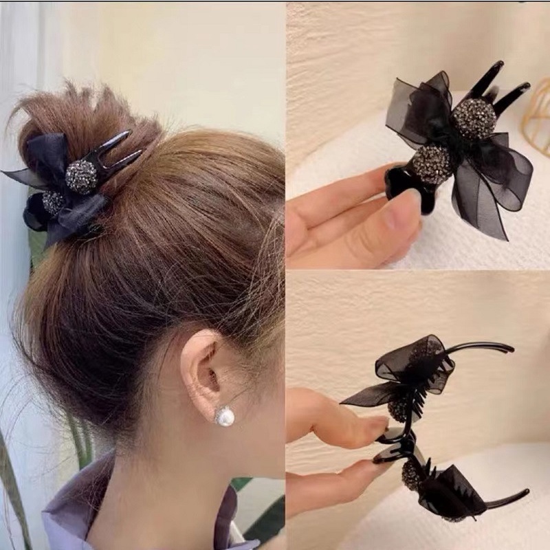 Kẹp Tóc Hình Nửa Vòng Tròn Lớn Bằng Acrylic Đính Đá Kim Cương 2022
