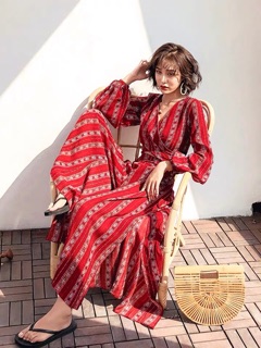 Set thổ cẩm đỏ
