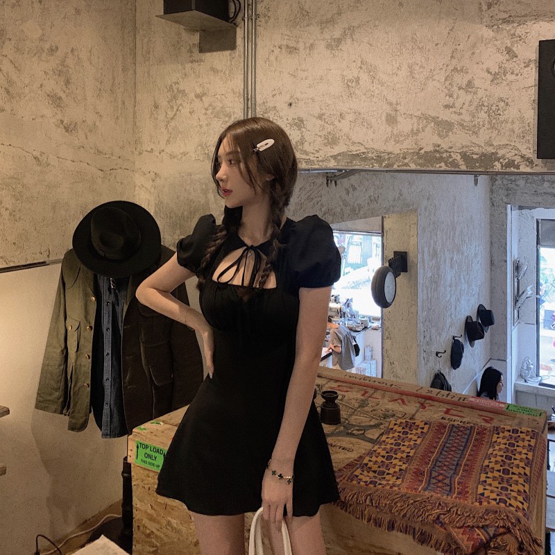 Đầm chữ a tay ngắn mini Emilyshop