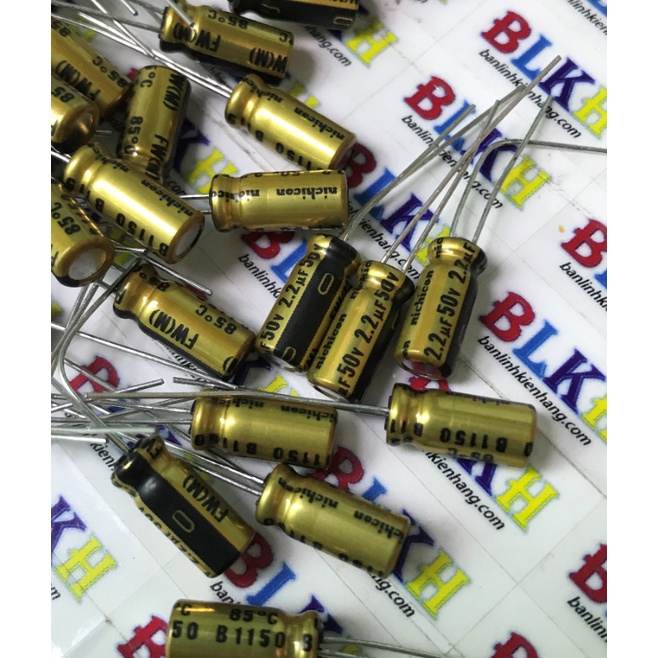 Combo 5 con Tụ âm thanh 50V 2.2uF 5x11 chính hãng Nichicon FW