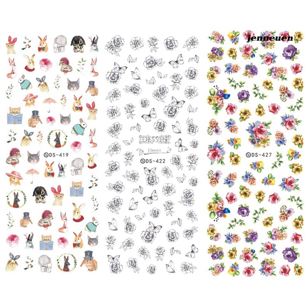 [Hàng mới về] Nhãn Dán Trang Trí Móng Tay Nghệ Thuật Nhiều Kiểu Dáng Đẹp Mắt