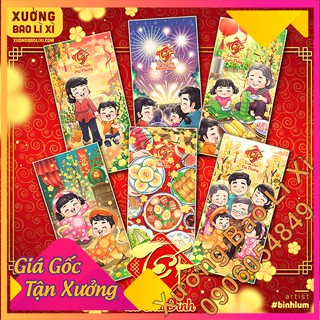 Bao Lì Xì Cao Cấp 2020 - chủ đề Tết Là Gia Đình - 6 mẫu 1 chủ đề - Sỉ inbox - Bao Lì Xì Thuần Việt