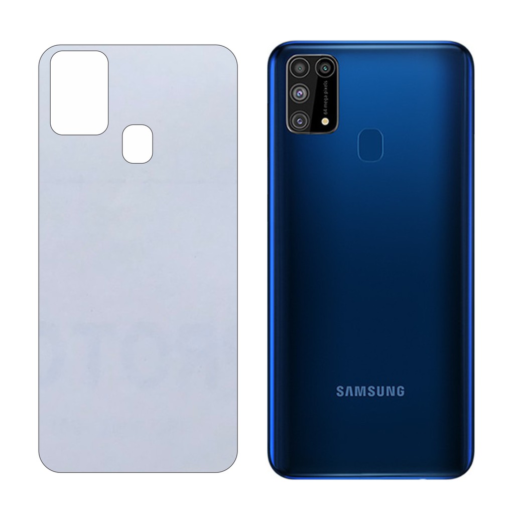 Miếng Dán Lưng Samsung M31 Decal Trong Nhám Chống Vân Tay
