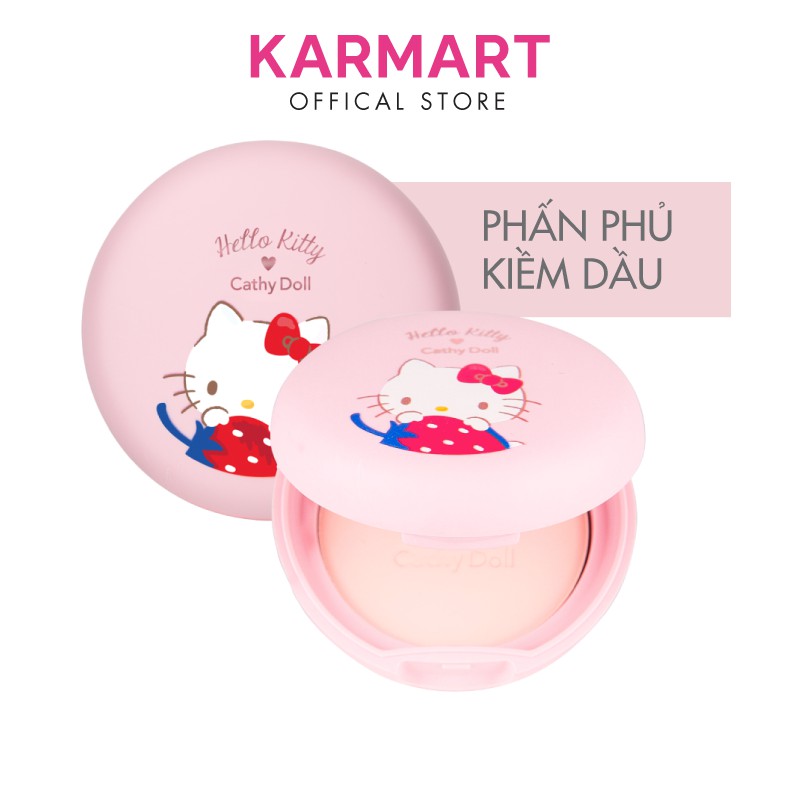 Phấn phủ kiềm dầu chống bóng nhờn Hello Kitty Cathy Doll Oil Control Blur Pact 6.5g Translucent