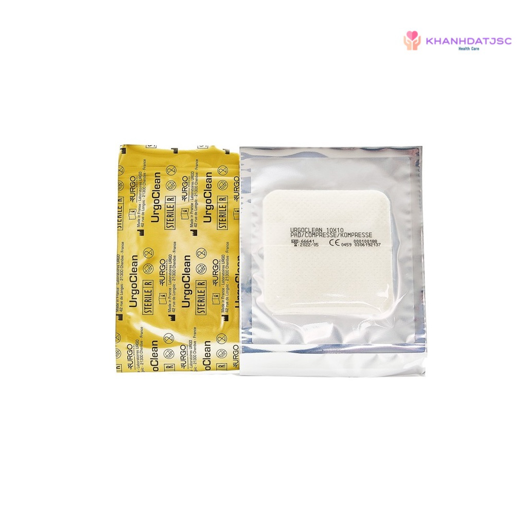 Băng gạc Urgoclean thấm hút và loại bỏ mảnh hoại tử 2 kích thước